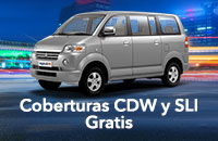 Alquiler de Minivan de 8 psaajeros con coberturas gratis